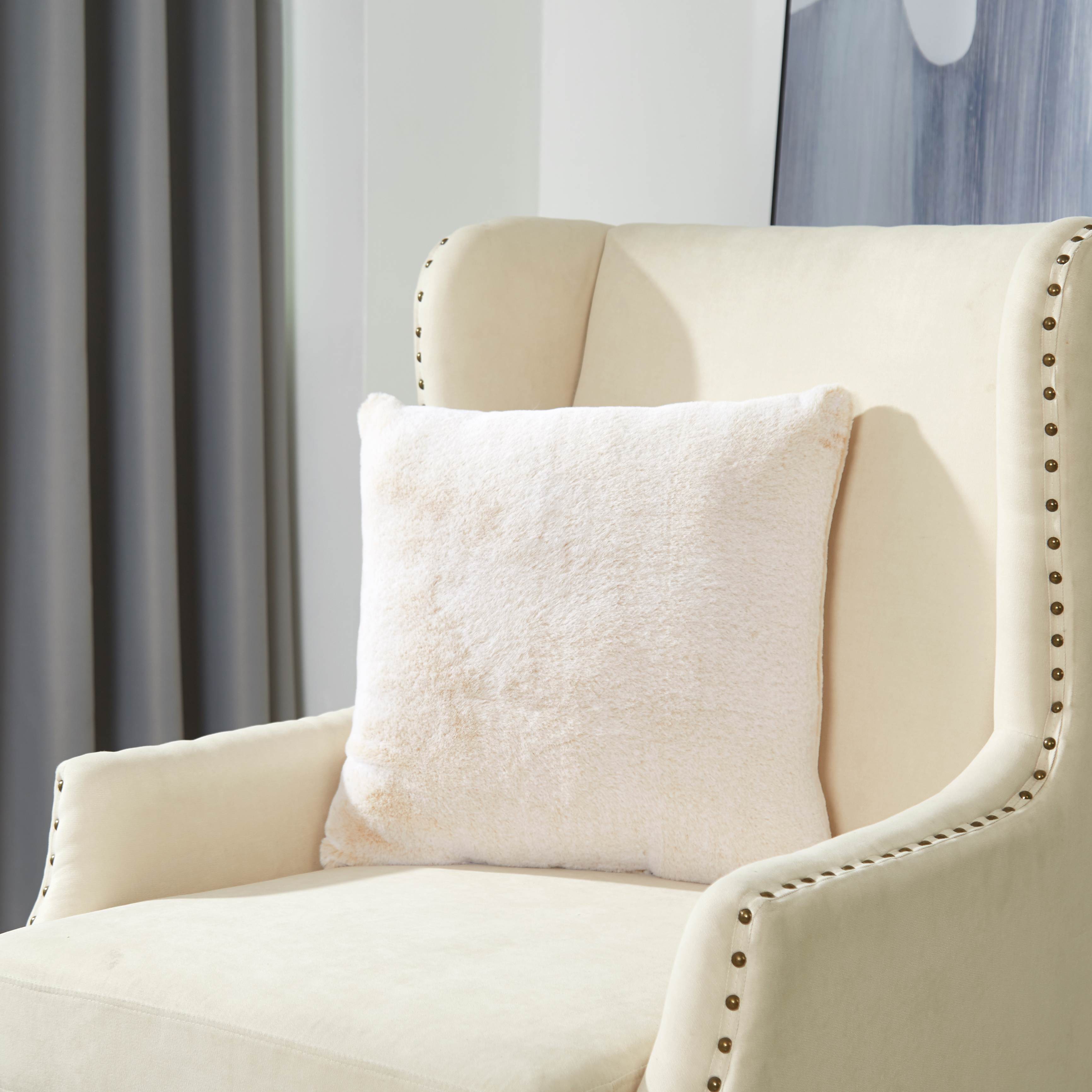 Better Homes & Gardens 20.00" x 20.00" Traditional Off-White Polyester Throw Pillow