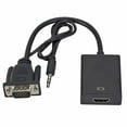 thumbnail image 3 of VGA To HDMI Converter 1080P HD Adapter With Audio Cable For HDTV PC Laptop Hot, 3 of 8