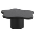 thumbnail image 1 of Mid-Century Modern Solid Mango Wood Large Coffee Table - Black, 1 of 7