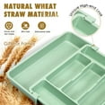 thumbnail image 2 of Caperci Expandable Silverware Organizer - Adjustable Utensil Drawer Organizer for Kitchen Storage, Dishwasher Safe , Wheat Straw and Food-Grade PP(Green), 2 of 7