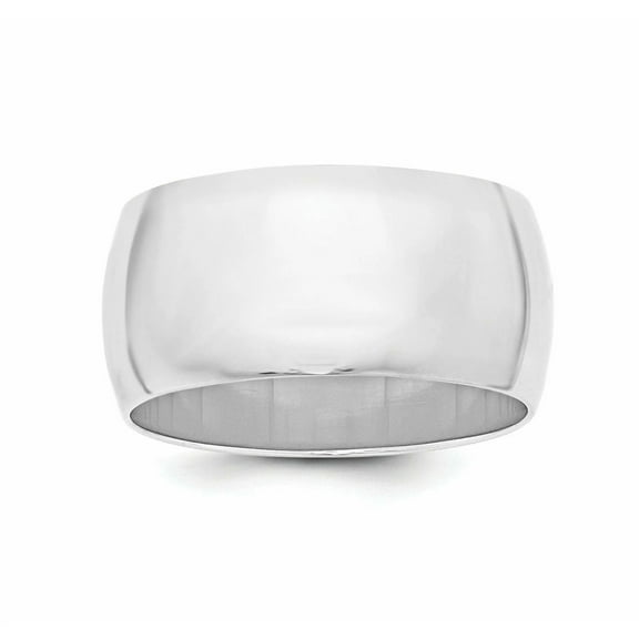 925 Sterling Silver Polished 10mm Half Round Size 10 Band Ring -  Jewelry Gift for Mom