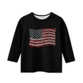 thumbnail image 4 of GERsome Toddler Girls Boys American Flag T-Shirts 4th of July Patriotic Tops Unisex Kids Crewneck 3/4 Sleeves Graphic Tee, 5-6 Years, 4 of 4