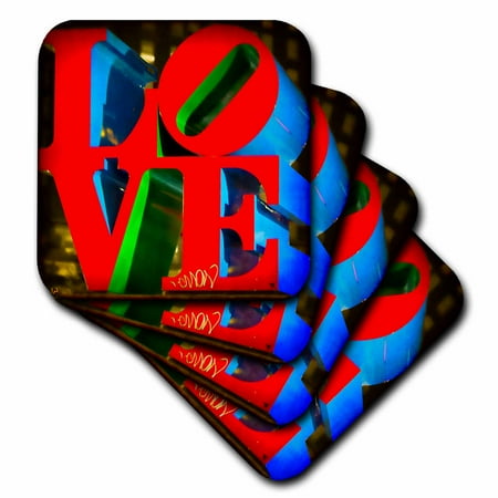 

Sculpture LOVE Philadelphia set of 4 Coasters - Soft cst-55952-1