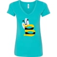 thumbnail image 3 of Inktastic Cute Bee Initial B Women's V-Neck T-Shirt, 3 of 5