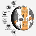 thumbnail image 6 of Kdxio Funny Cats for Tire Cover Wheel Protectors Tyre Covers Weatherproof Wheel Covers Universal Fit for Trailer Rv SUV Truck Camper Travel Trailers 14 inch, 6 of 8