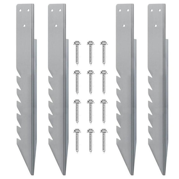 Rvaymup Thickened Fence Post Repair Kits Fence Post Anchors Ground Spikes Heavy Duty Steel Fence Post Repair Stake for Wooden Fence