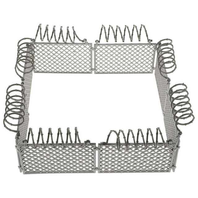 1 Set Of Versatile Diy Miniature Fence For Prison And Farm Scene Building Blocks High Realism Mini Fences Model Mircro-Landscape Plastic Mini Fences