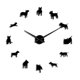 thumbnail image 1 of Bull Terrier Perro Arte De La Pared Diy Reloj De Pared Grande Reloj De Perro Reloj Negro Z, 1 of 4