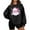 Black, variant on Christmas Womens Crewneck Sweatshirt Fall Santa Claus Print Plush Shirt Long Sleeve Pullover Loose Tops