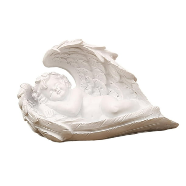 Estatua de ángel rezando Figura de ángel de resina tallada a mano Figura de ángel rezando para Estilo C