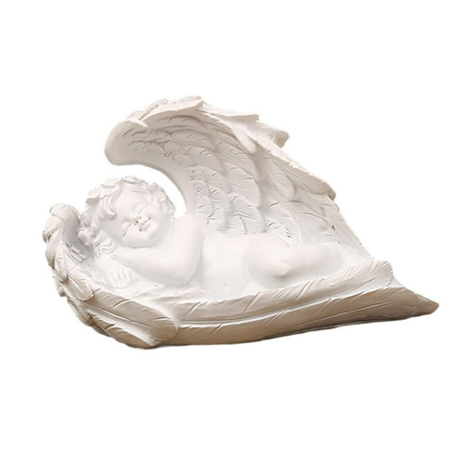 Estatua de ángel rezando, adorno de figura de resina de ángel, figura de ángel de resina, escultura de ángel, para decoración de patio, porche, césped Estilo C