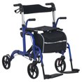 thumbnail image 1 of HOMCOM Aluminum Rollator Walker, Walker for Seniors with Seat, Blue, 1 of 10
