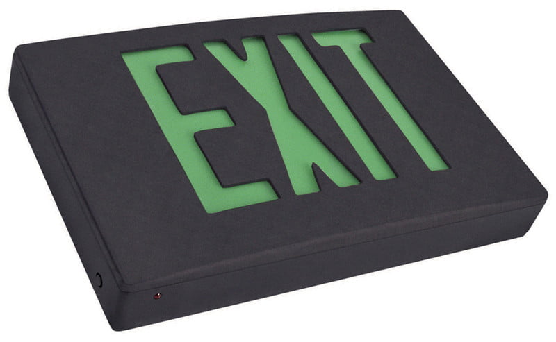 Morris Products 73017 LED Exit Sign Green LED Color Black Housing for sale online 