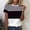 Black, variant on Blouses for Women Loose Casual Tops Short Sleeve Striped Tunic Ladies Shirts Trendy