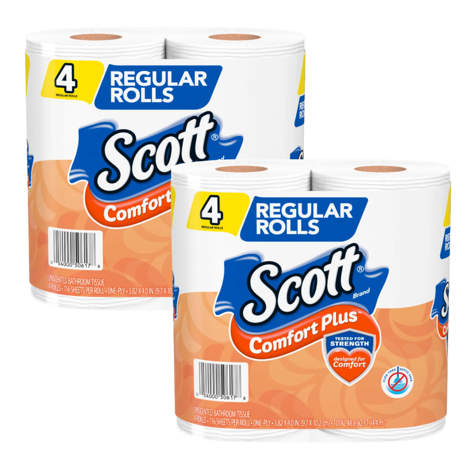 Scott ComfortPlus Toilet Paper, Unscented Bathroom Tissue, Soft, Strong