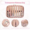 thumbnail image 5 of Unique Bargains Clear Toiletry Bag Transparent Makeup Bag Travel Zipper Cosmetic Organizer for Women 8.07" Light Brown, 5 of 7