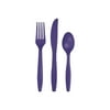 Creative Converting Heavy-Weight Plastic Purple Assorted Cutlery 24/Pack 10426