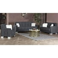 thumbnail image 2 of Beyan Signature Ottawa 35" Microfiber Convertible Sleeper Chair in Gray/Silver, 2 of 3