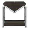 thumbnail image 3 of Furniture of America Ovan Open Design 1-Shelf Wood Wenge End Table, 3 of 6