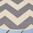 thumbnail image 5 of Safavieh Courtyard Bailey Chevron Indoor/Outdoor Area Rug, Gray/Beige, 7'10" x 7'10" Round, 5 of 10