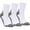 White * 3, variant on Gustave Men's Cushion Crew Sock 5-Pack All Purpose Stylish Cotton Crew Socks Casual Athletic Work Socks Shoe Size 8-12