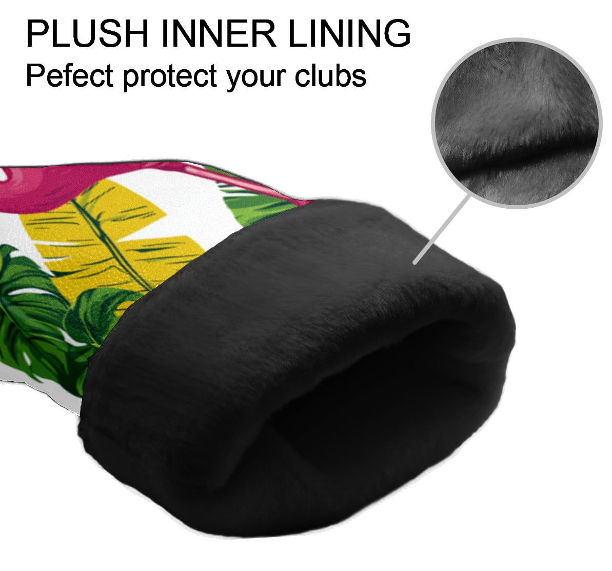 Golf Club Headcovers High Quality Waterproof Leather Golf Head Cover Set Men Women Driver Head Cover Exclusive Gift for Golf Lovers Green Flamingo