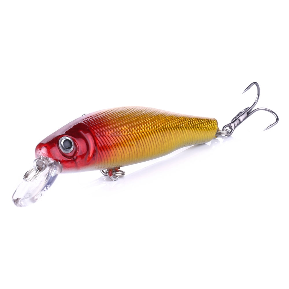 HENGJIA Minnow Fishing Lures Kit with Treble Hooks for Saltwater Freshwater, Lure kit for Trout Bass Salmon Fishing,12PCS