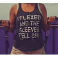 thumbnail image 7 of Mens I Flexed and The Sleeves Fell Off Tank Top Funny Sleeveless Gym Workout Shirt, 7 of 7