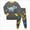 A160-Dark Gray, variant on Boys 2‑Piece Pajama Set with Cartoon Print,Fabric Long Sleeve Sleepwear for Kids 7-8 Years