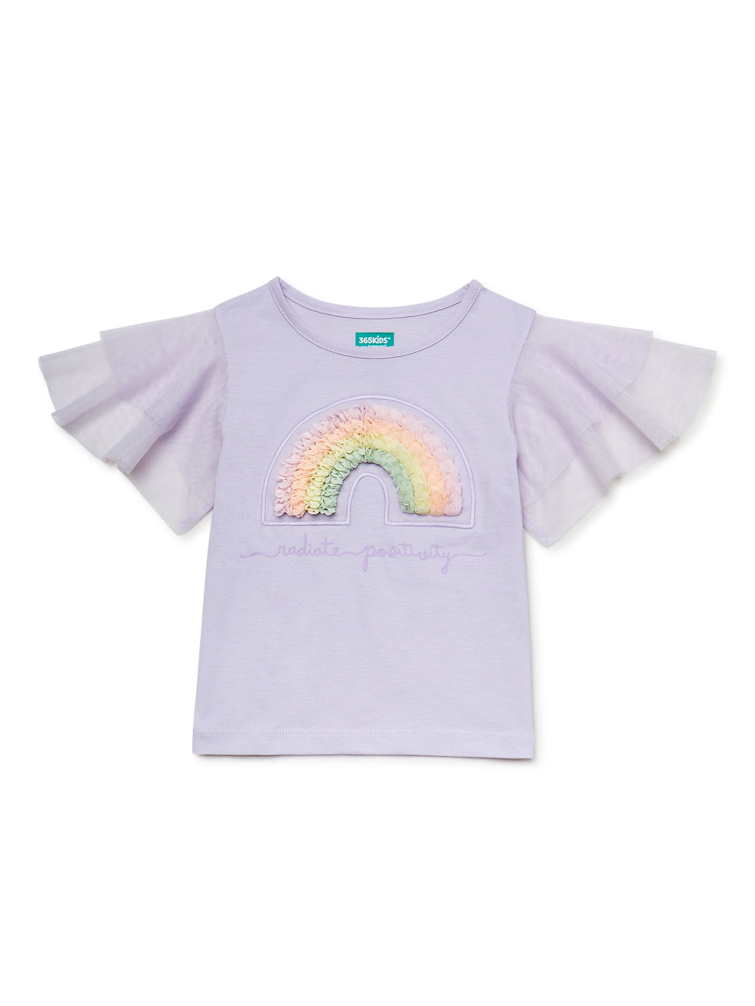 365 Kids from Garanimals Girls Short Sleeve Chiffon Top, Sizes 4-10