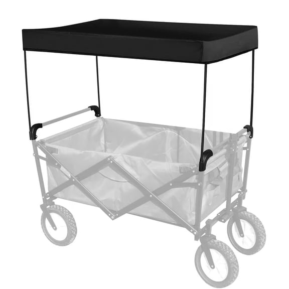 Universal Awning Canopy for Garden Wagon, Sun Shade Cover Attachment with Water-Resistant 600D Oxford Fabric, Easy Setup for Cart Trolley, Camping, Picnic, Outdoor Use