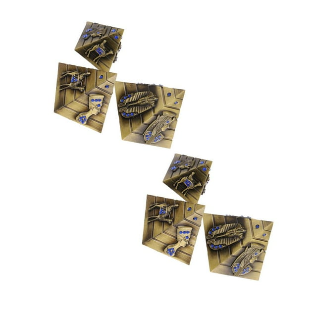 2x 3 uds estatuilla de pirámides vintage, estatuilla de pirámides egipcias estatua modelo Feng Shui artesanía pirámides