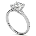 thumbnail image 6 of Auory 2.70 Ct Princess Cut Moissanite Women Solitaire Engagement Ring 18K White Gold Plated over Silver, 6 of 10