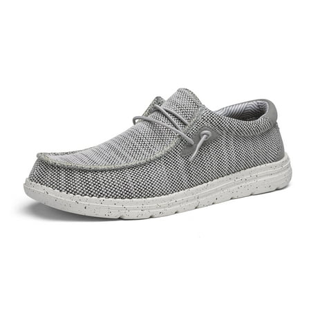 

Bruno Marc Men s Casual Slip-on Loafers Lightweight Stretch Deck Dress Shoes GREY Size 15