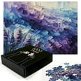 thumbnail image 2 of Ambesonne Purple Jigsaw Puzzle, Lavender and Crystal Cave, Heirloom-Quality Fun Activity for Family Durable Cardboard, 1000 pcs, Azure Blue Quartz Lilac, 2 of 5