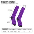 thumbnail image 3 of Bixox Purple Glitter Patterned Men's and Women's Knee Socks High Socks Outdoor Sports Socks, 3 of 5