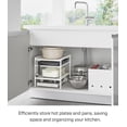 thumbnail image 2 of Yamazaki Home Three-Tier Cabinet Storage Rack, White, Steel, Adjustable Tiers, 2 of 7
