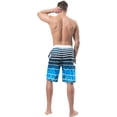 thumbnail image 4 of Men's Swim Trunks, Quick Dry Board Shorts, Colorful Stripe Swimming Shorts, 4 of 6