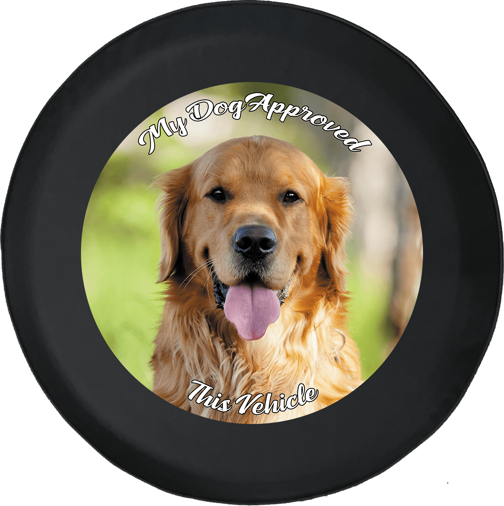 My Dog Approved This Vehicle Golden Retreiver Spare Tire Cover fits