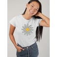 thumbnail image 2 of Smartprints Cute Daisy Flower Art T-Shirt Women -Image by Shutterstock, Female x-Large, 2 of 4