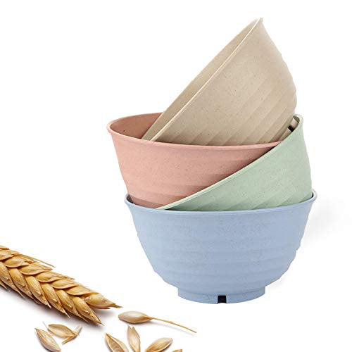 Unbreakable Cereal Bowls  32 OZ Lightweight Wheat Straw Cereal Bowls  4 PCS 4L 