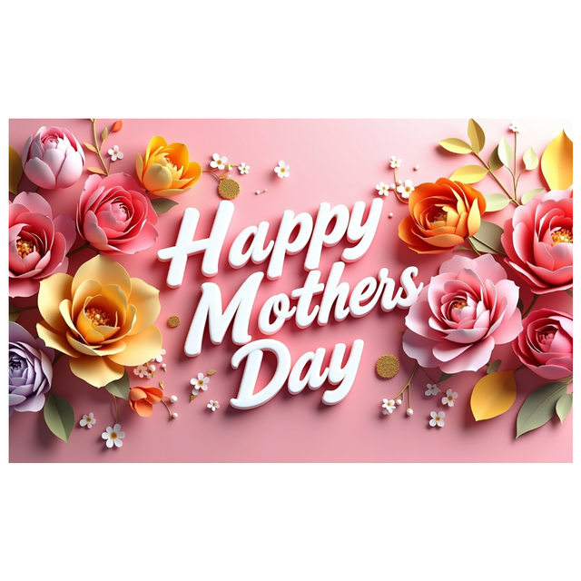 Colorful Floral Design Happy Mothers Day Banner Backdrop Background Party Decorations Photo Props Home Decor Family Gatherings Celebration Events Mothers Day Party Decor