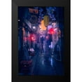 thumbnail image 2 of De La, Javier 13x18 Black Modern Framed Museum Art Print Titled - Tokyo Blue Rain, 2 of 5