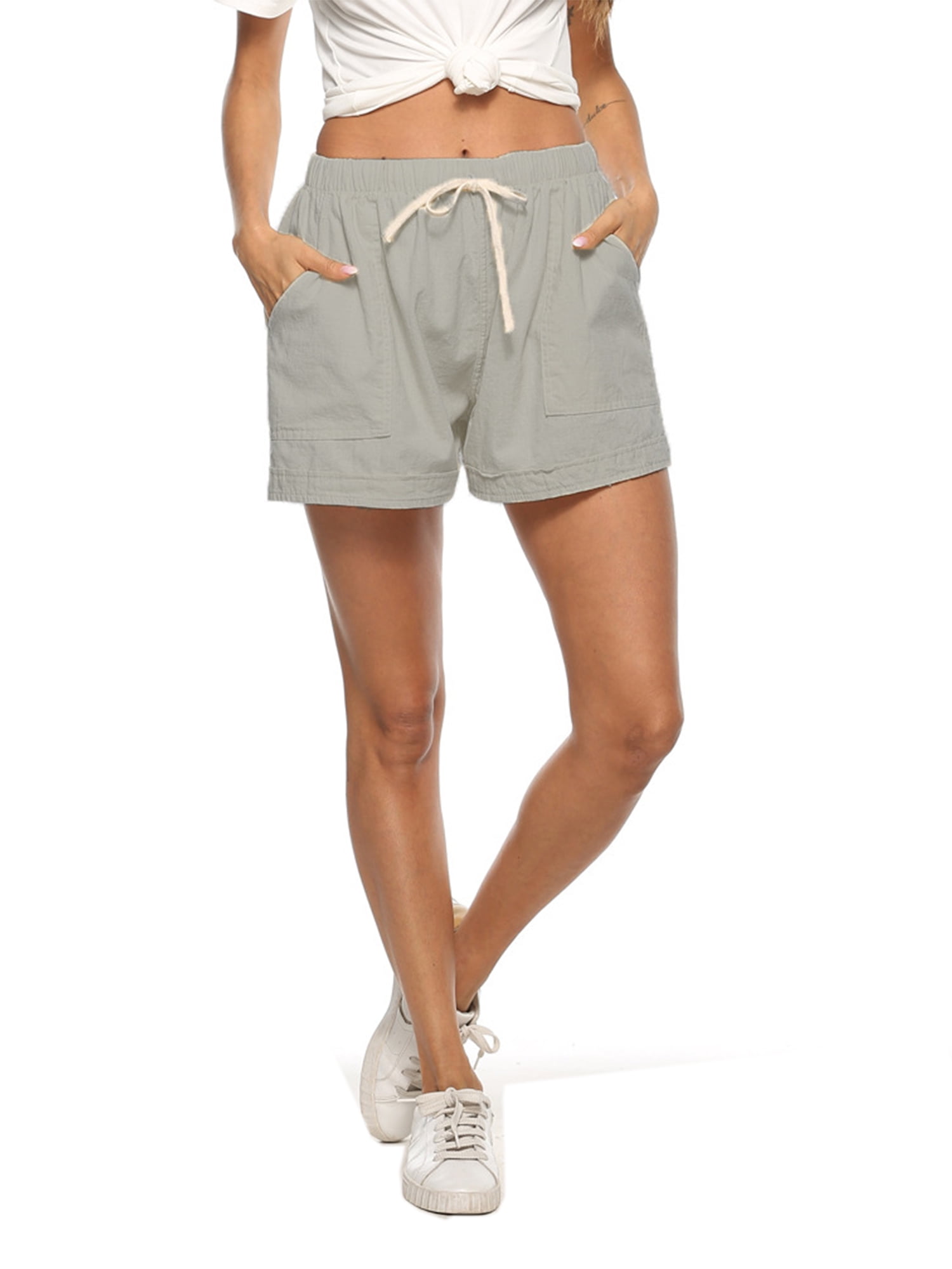 Zimaes-Women Beach 1/2 Length Patterned Camo Fit Mid-Waist Jeans Denim Shorts 