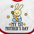 thumbnail image 4 of Inktastic My 1st Mothers Day Boys Boys Baby Bib, 4 of 4