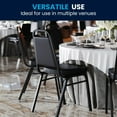 thumbnail image 3 of 4 Pk. HERCULES Series Trapezoidal Back Stacking Banquet Chair in Black Vinyl - Black Frame, 3 of 9