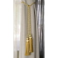 thumbnail image 3 of Decorative Chainette Double Tassel Curtain and Drapery Tieback / Holdback, 4" Tassel (10cm), 29" Spread (73.5cm) # CDCT, Yellow Beige Gold #510 (Light Gold, Dark Gold, Yellow Gold) Set of 2, 3 of 4
