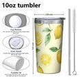 thumbnail image 4 of Lemon 10oz Tumblers Stainless Steel Tumbler with Lid and Straw,Vacuum Insulated Double Wall Travel Tumbler Cups with Cleaning Brush for Coffee, Tea, 4 of 4