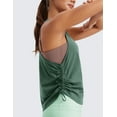 thumbnail image 5 of CRZ YOGA Pima Cotton Ruched Side Tank Tops for Women Workout Athletic Casual Racerback Sleeveless Shirts, 5 of 5