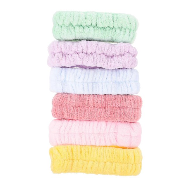 Elastic Band 6Pcs Makeup Headbands for Women and Girls Hair Holding in Assorted Colors Daily Use